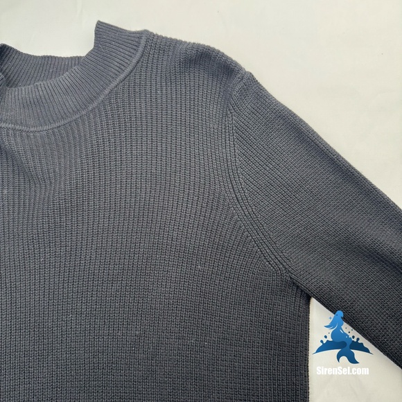 1126 Michael Kors Faux Fur Cuff Sweater Size L - Black/Leopard - Picture 4 of 14